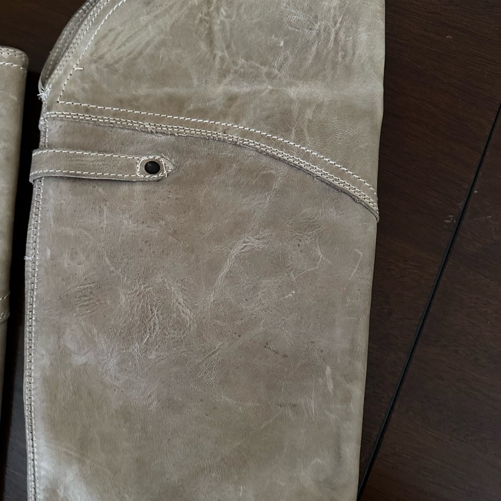 Frye Women's Beige Leather Knee-High Boots - Picture 3 of 9